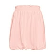 thumbnail image 5 of Gbsyewxs Skirts For Women Mini Skirt High Elastic Waist Solid Color Soft Elegant Summer Women'S Skirts Light Pink, 5 of 5