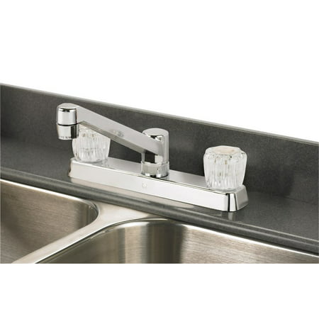 UPC 843518000014 product image for Home Plus Non-Metallic Kitchen Faucet Two Handle Chrome Finish | upcitemdb.com