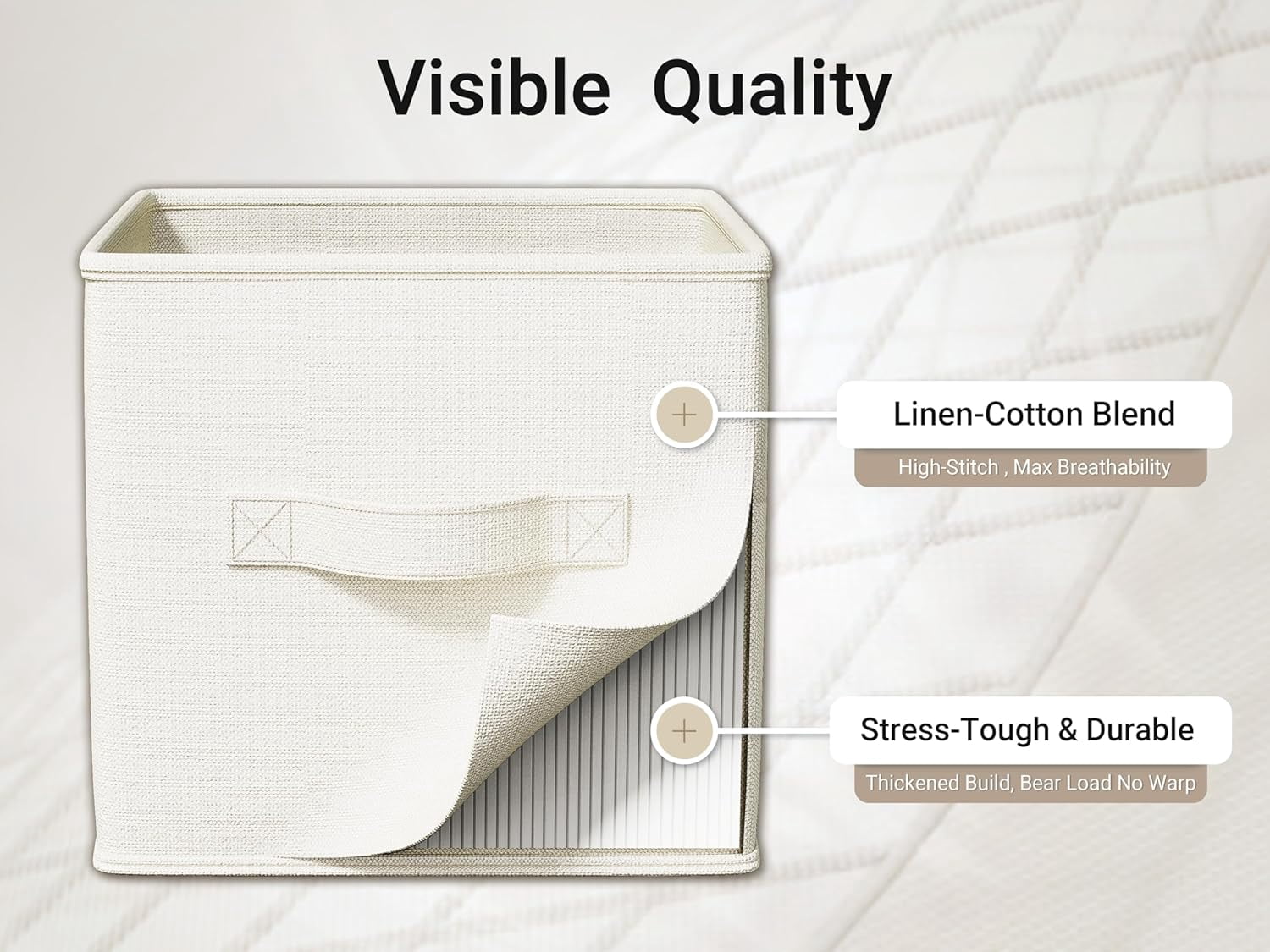 3 Pack Fabric Storage Bins for Shelves Closet Storage Bins Collapsible Closet Organizers for Clothes