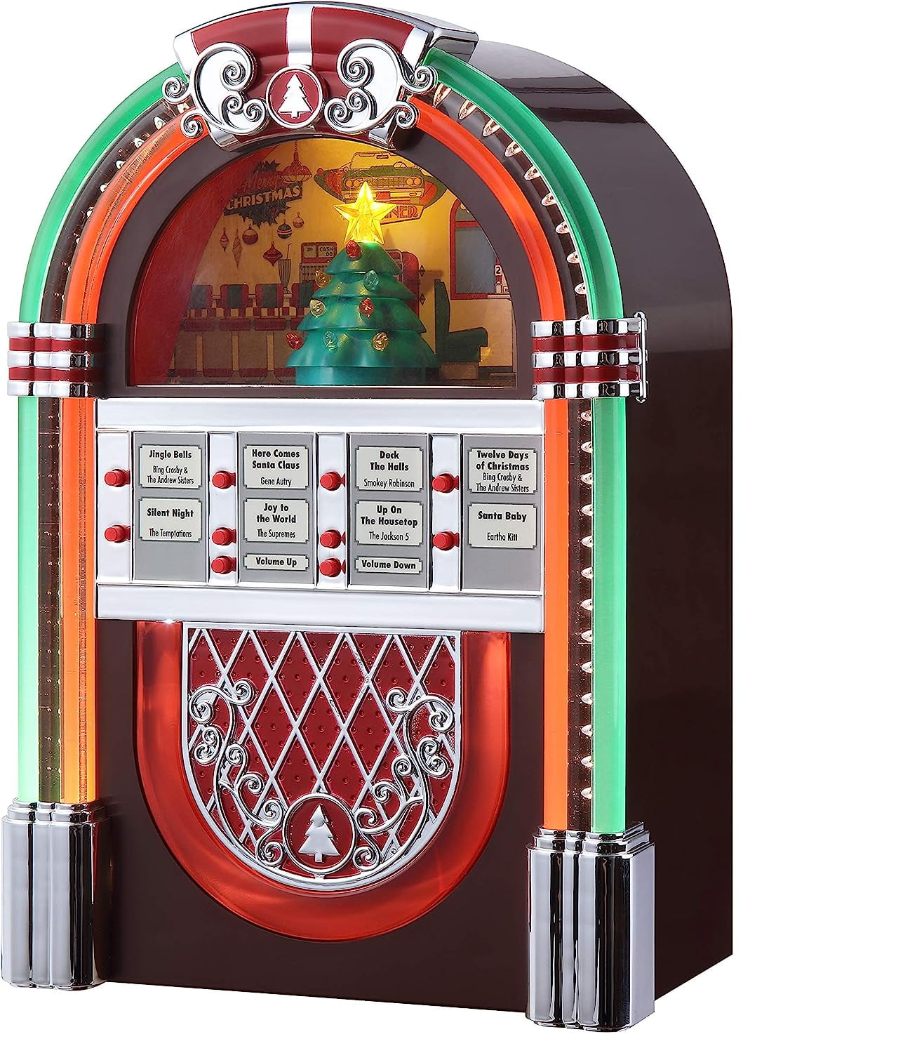 Mr. Christmas 36862 Vintage Jukebox, Plays 8 Christmas Songs