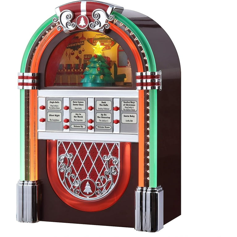 Mr. Christmas 36862 Vintage Jukebox, Plays 8 Christmas Songs