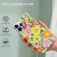 thumbnail image 2 of COMIO  Compatible with iPhone 15 Case, [Buffertech 6.6 ft Drop Impact] [Anti Peel Off Tech] Shockproof Phone Case Cover with Retro Flower Floral Designed for iPhone 15 6.1", 2 of 4