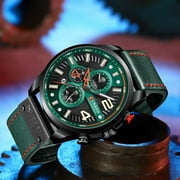 Curren Man Luxury Big Brand Leather Quartz Wristwatches With Chronograph New Fashion Trend Male Watches - Quartz Wristwatches