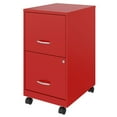 thumbnail image 3 of Space Solutions 18 Inch 2 Drawer Mobile Organizer Cabinet for Office, Red, 3 of 6