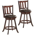 thumbnail image 2 of Yardi Yard 2 Pieces 360 Degree Swivel Wooden Counter Height Bar Stool Set with Cushioned Seat-25 inches, Bar Height Stools, Bar Stools for Kitchen, Dining Room, 2 of 7