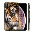 thumbnail image 2 of Mundaze Tiger Face 2 Double Layer Case w/Glass Screen Protector For Apple iPhone XR, 2 of 5