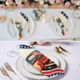 thumbnail image 3 of Vintage Truck 4th of July Cloth Napkins, Blue Star Red Striped Washable and Reusable Dinner Napkins Set of 6, Table Napkin for Kitchen Party Birthday Wedding Hotel Housewarming 20"x20", 3 of 9