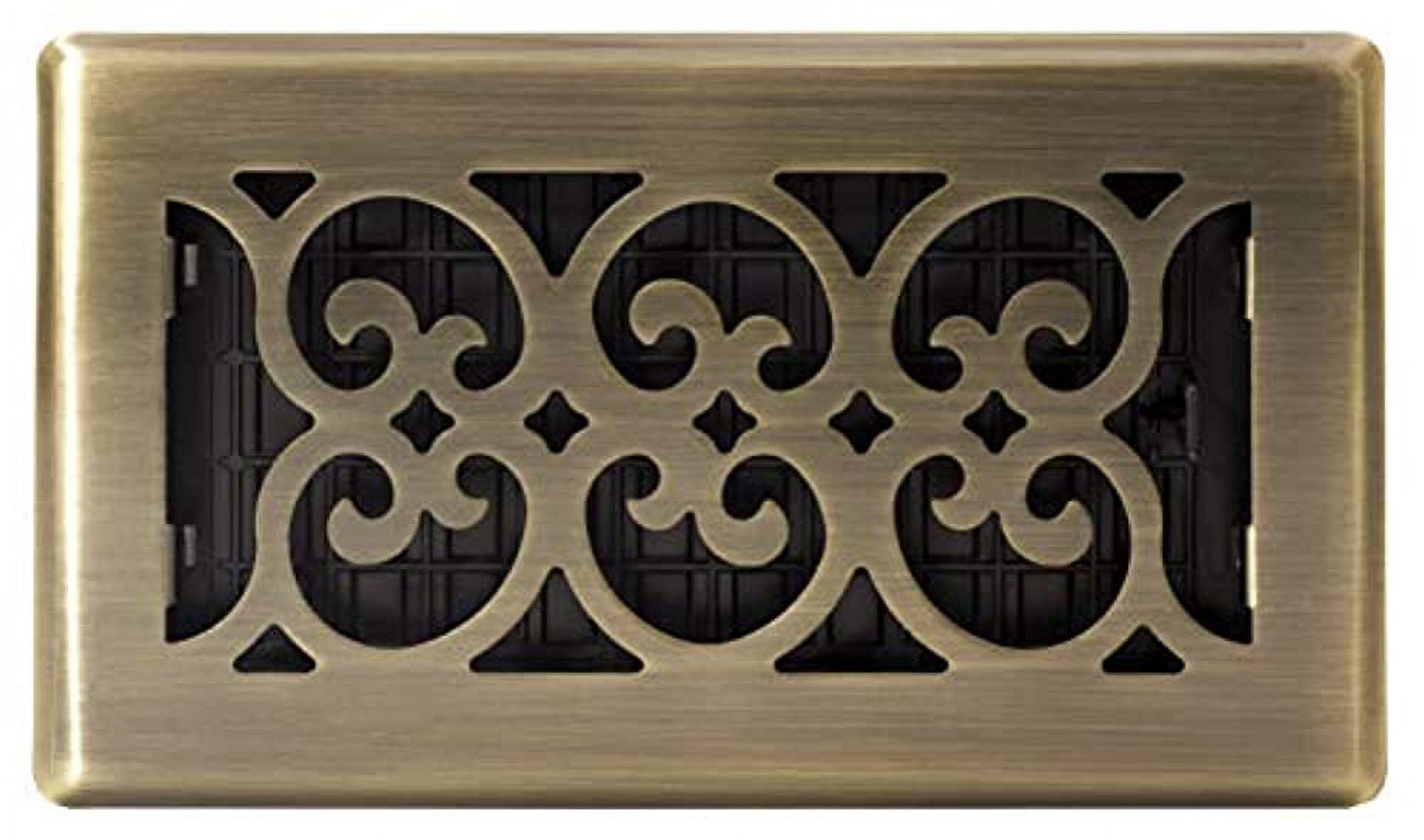 Decor Grates SPH408-A Floor Register, 4x8, Antique Brass