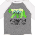 thumbnail image 4 of Inktastic Yellowstone National Park Mountains and Bear Shape Boys or Girls Long Sleeve Baby Bodysuit, 4 of 5