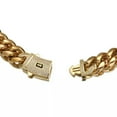 thumbnail image 5 of 6-14mm Hip Hop Stainless Steel Miami Cuban Link Chain Necklace 18K Gold Plated, 5 of 7