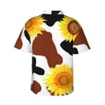 thumbnail image 3 of Bixox Men's Hawaiian Shirts Men's Sunflower Cow Print Short-Sleeve Shirt-XX-Large, 3 of 8