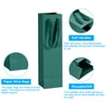 thumbnail image 3 of Wine Bags, 24Pack Dark Green 4 x 4 x 14 In Wine Gift Bags with Handles for Wedding Birthday, 3 of 6