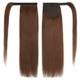 thumbnail image 2 of SEGO Clip in Hair Extensions 100% Remy Human Hair Wrap Around Ponytail Extension Thick Long Straight Black Hairpiece with Comb Magic Paste Pony Tail, 2 of 8