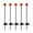 Red, variant on SPRING PARK 5Pcs Portable Titanium Red Ball Spring Bobber for Ice Fishing Bite Indicator Panfish Walleye Trout
