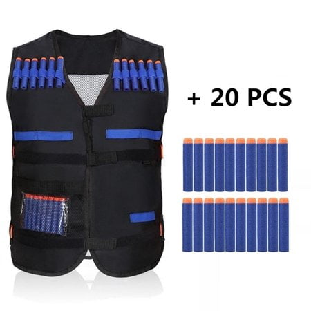 Elite Tactical Vest Kit with 20PCS Soft Foam Darts for Gun N-strike Elite