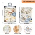 thumbnail image 3 of Ryvnso 2 Pack Qtip Holder Organizer Retro Peony Flower Bathroom Cotton Swabs Cans Storage Canister, 3 of 7