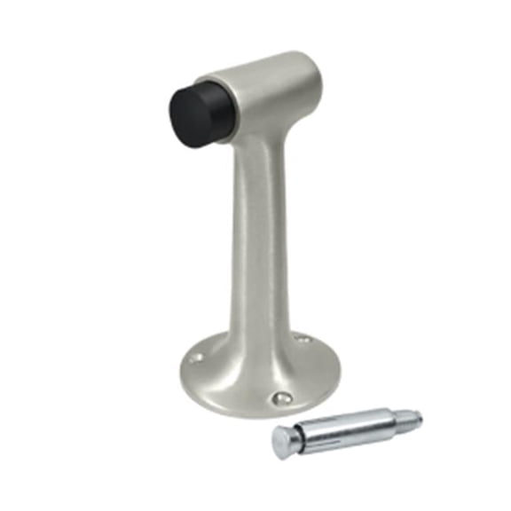 6 in. Heavy Duty Floor Mount Bumper, Satin Nickel - Solid