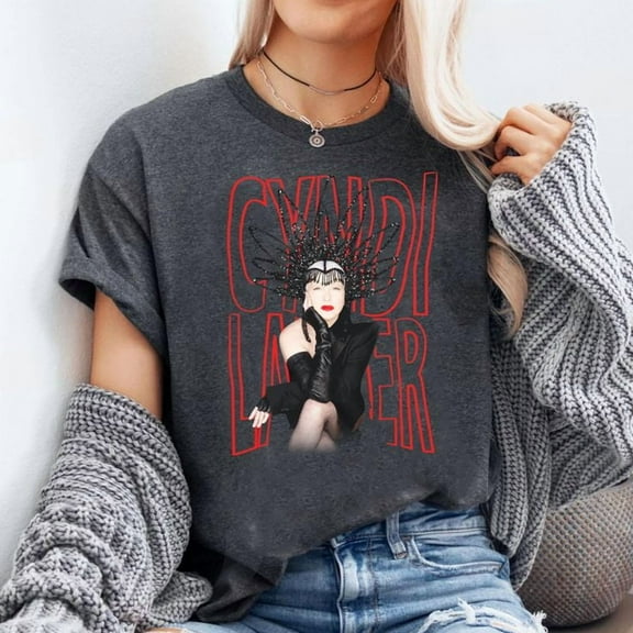 Cyndi Lauper Fans Shirt Men's And Women's Graphic Tee 100% Cotton by TBun, Full Sizes S-5XL