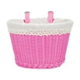 thumbnail image 1 of Cestas para bicicleta infantil, cestas para triciclo, accesorios tejidos para manillar de niños y niñas. Rosa, 1 of 9