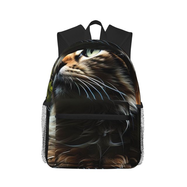 Balery Realistic Style Cute Cat Mochila para Mujeres y Hombres, Mochila Ligera Casual para Viajes, Mochila Clásica Básica para la Universidad