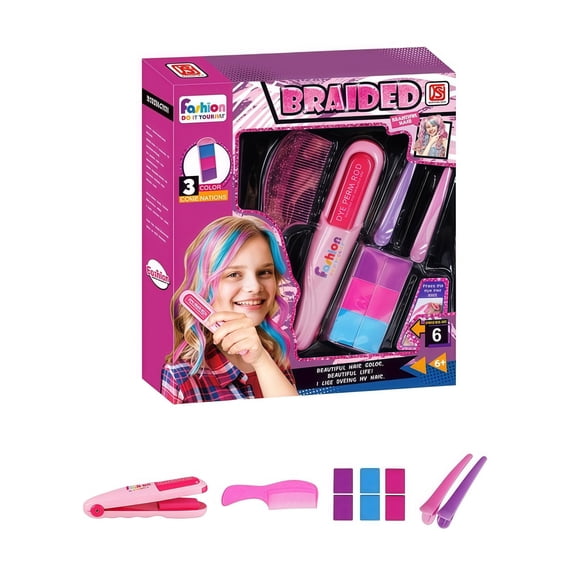 Education Puzzle Toy Washable Hair Dye Toy Set Sparks Creativity in Kids with Easy Hairstyle Creation for Indoor Outdoor