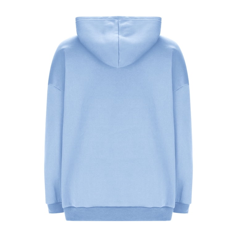 Fashion Plus Size Pullover Hoodie for Womens Casual Loose Solid