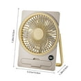 thumbnail image 4 of HHGBAD Portable Fan with Rechargeable Battery, 5 Speed Settings & Cell Phone Holder - Quiet Operation for Office/Desktop Use, 4 of 6