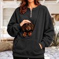 thumbnail image 2 of Dweltoz Cat Carrier Sweatshirts Dog Pouch Sweatshirts Kangaroo Pocket Pet Care Long Sleeve Zip up Pullovers Mom Dog Carrier Tops Winter Warm Comfy Clothes,Black 2XL, 2 of 5