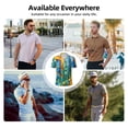 thumbnail image 5 of Sikiie Bright Paper Cactus Scene Print Men's Short-sleeved POLO Shirts, Button-down Shirts and T-shirts are Suitable for Vacation, Leisure and Business-Medium, 5 of 6