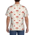 thumbnail image 3 of Bixox Men's Flat Mushrooms Printed Short Sleeve Skinny Athletic T-Shirt, 3 of 6