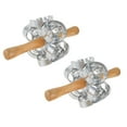 thumbnail image 1 of Oleegame 2PC Cookie Mold Donut Cutter Roller Round Shape Donut Cookie Cutter 6 Cut Revolving Donut Maker Stainless W Handle Revolving Donut Cutter Maker Dough Baki Silver, 1 of 7