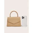 thumbnail image 5 of Women's Elegant Top Handle Handbag, Pebbled PU Leather Satchel Purse, Structured Shoulder Bag for Work, Party & Daily Use, 5 of 7