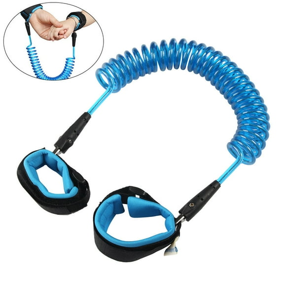 DISEN Kids Safety Harness Children Leash Wrist Link Traction Rope Anti Lost Belt 1.5M (Blue)