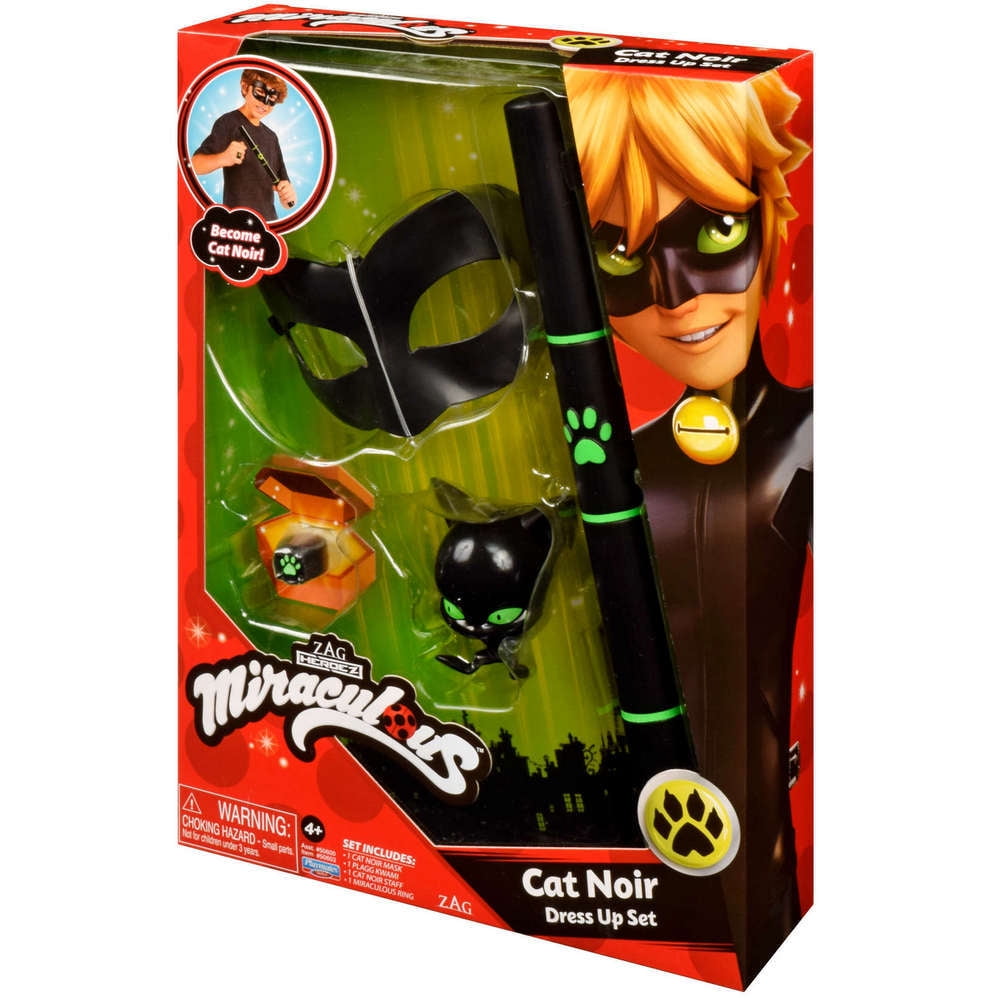Playmates Toys Miraculous Roleplay Costume Cat Noir for Ages 4 plus