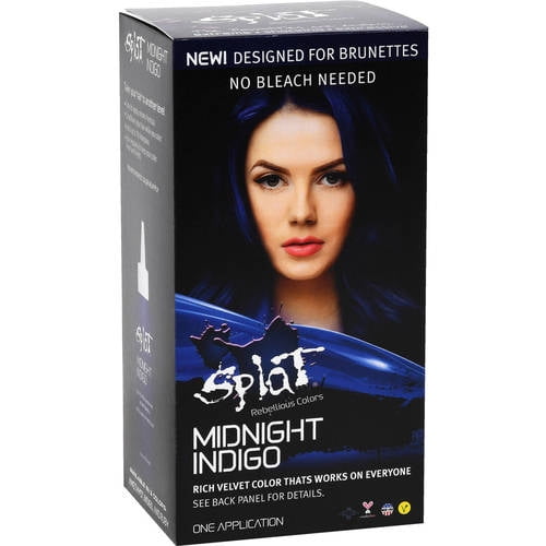 Splat 30 Wash No Bleach Semi-Permanent Hair Dye, Midnight ...