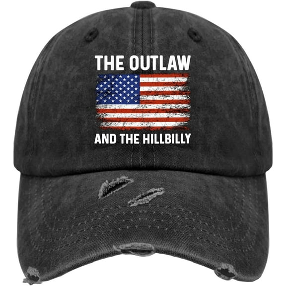 Outlaw Hillbilly 2024 Flag Hat Trucker Hat Men Vintage Mesh Cap for Summer