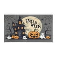 thumbnail image 2 of Set Of 2 Halloween Kitchen Rugs Horror Orange Pumpkin Spooky Kitchen Runner Non Skid Rugs for Kitchen Floorfor Bath Cooking (47x17+30x17 Inches), 2 of 7