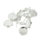 thumbnail image 1 of 10Pcs Pendientes de Corona Redondos Bisel Negro Configuración de La Base en Blanco Cabujón Resultados de Bricolaje Blanco plateado Macarena Pendientes de pendiente, 1 of 8