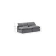 thumbnail image 3 of Meridian Furniture Comfy Grey Velvet 2-Pc. Modular Sofa, 3 of 10