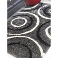 thumbnail image 1 of Rugsotic Carpets USK00035T1402A11 6 x 9 ft. Hand Tufted Shag Polyester Abstract Area Rug - Grey Black, 1 of 4