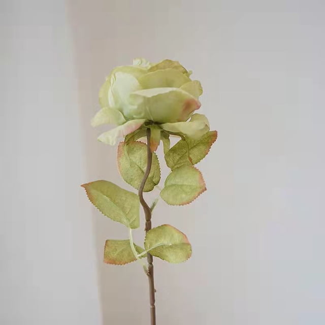 Flor artificial retro con borde de Coca-Cola, rosa, flor falsa individual, decoración del hogar, accesorios para fotos, adornos para jarrones, flores artificiales de plástico