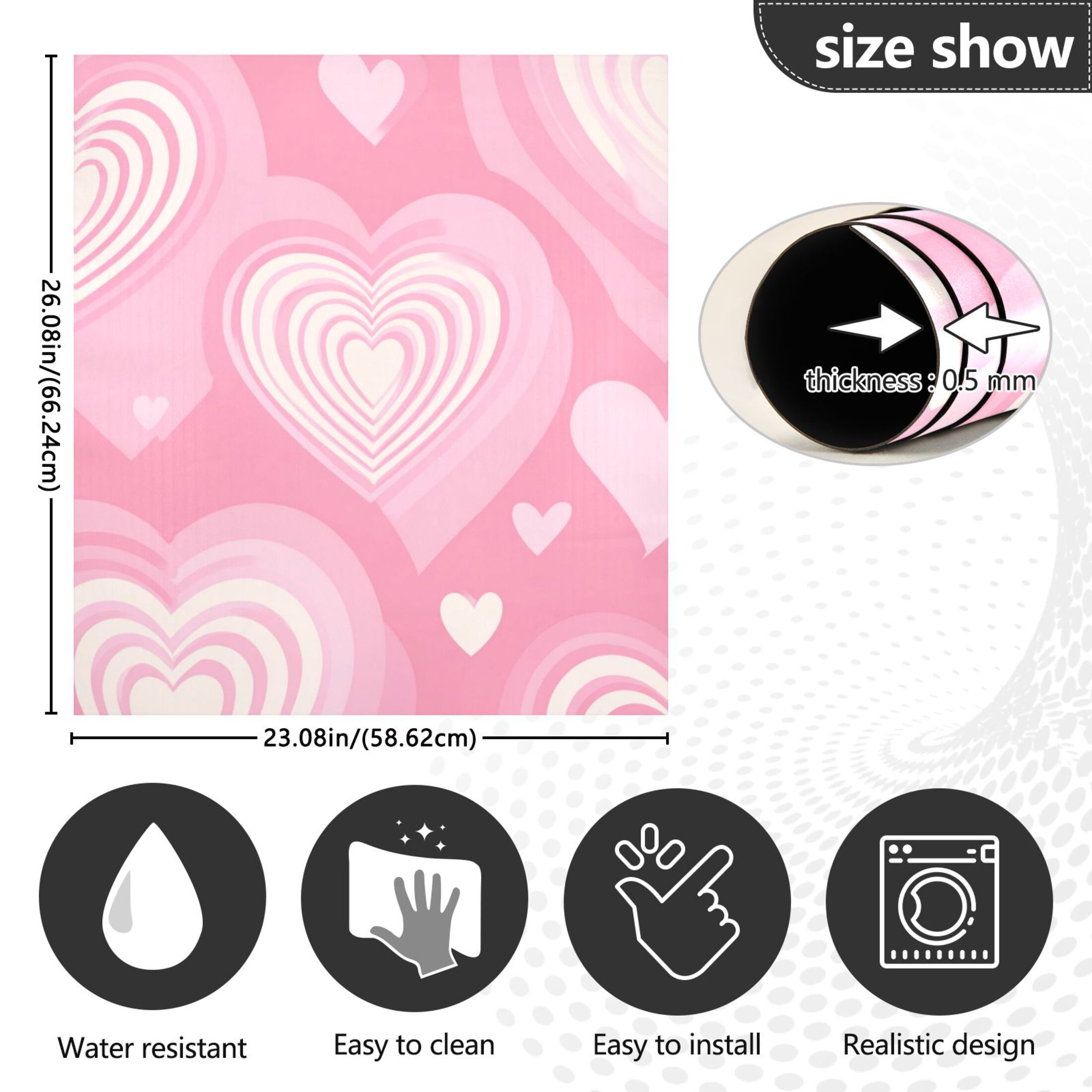 IAUYY Magnetic decorative sticker - 23x26 Inch PVC Refrigerator Decorative Cover, Removable DIY Art for Kitchen Appliances Helix