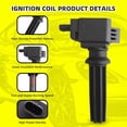 thumbnail image 3 of MOAUTO Set of 4 Ignition Coils Pack UF670 CM5Z12029A & 4 PCS Iridium Spark Plugs Compatible with Ford Lincoln 2013-2019 Escape 2015-2018 Focus Fusion Explorer Edge Taurus MKT MKC 2.0 2.3 2.5 L4, 3 of 6