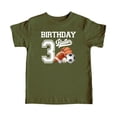 thumbnail image 4 of 3rd Birthday Baller Shirt for Boys Sports Theme Party T-Shirt for 3 Year Old Toddler Military Green Shirt 3T, 4 of 5