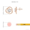 thumbnail image 2 of ANGARA IGI Certified Lab Grown 1 Ct Diamond Pinwheel Earrings for Women in 14K Rose Gold (Size-5.1mm|Color-F-G|Clarity-VS) | April Birthstone, Anniversary Jewelry Gift for Women | Diamond Earrings, 2 of 4