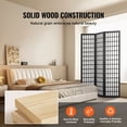 thumbnail image 3 of Room Divider, 3 Panel Japanese Room Divider, Wood Folding Privacy Screen Indoor, Japanese Partition Dividers Portable Decoration Screens, for Room Separation Home Office Restaurant & Bedroom, 3 of 6