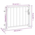 thumbnail image 4 of vidaXL Portail de Jardin 100x75 cm Acier Inoxydable, 4 of 5