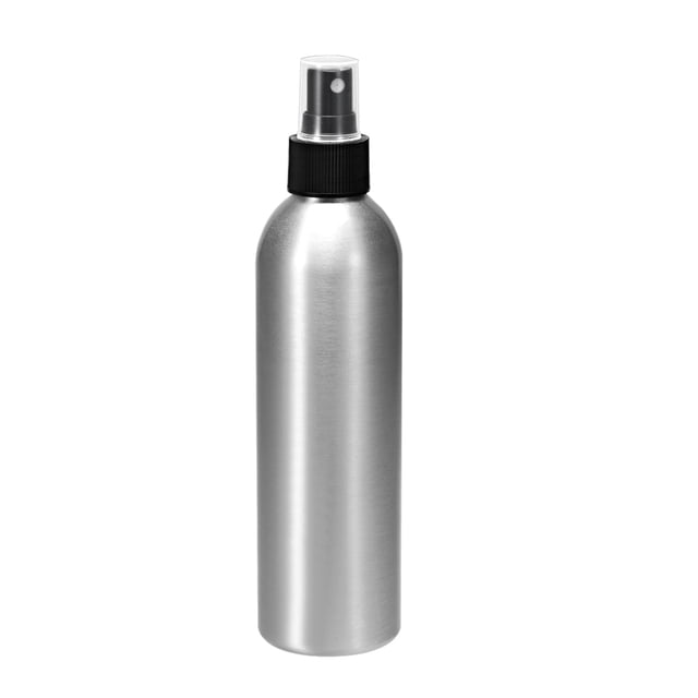 Unique Bargains 8.5oz/250ml Aluminium Spray Bottle with Black Fine Mist Sprayer,Empty Refillable Container Travel Bottle