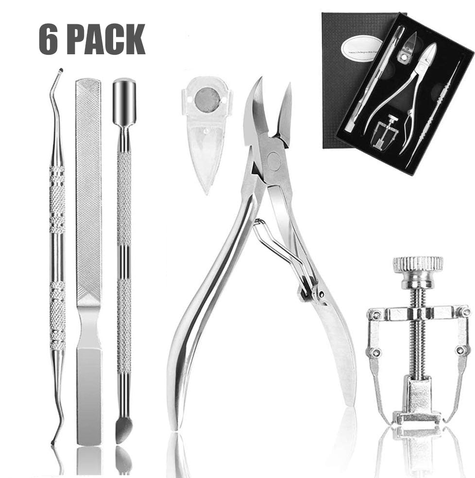 Ingrown Toenail Clippers Set 6Pcs, Ingrown Toenail Tool Kit for Ingrown