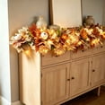 thumbnail image 4 of 5.6ft Fall Leaves Garland with Lights, Artificial Maple Leaf Fall Vines Autumn Garland with LED Lights for Thanksgiving Wedding Party Decor, Indoor Outdoor Farmhouse Home Decorations, 4 of 5